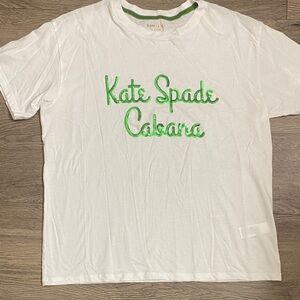 KATE SPADE White Tee with Green Script